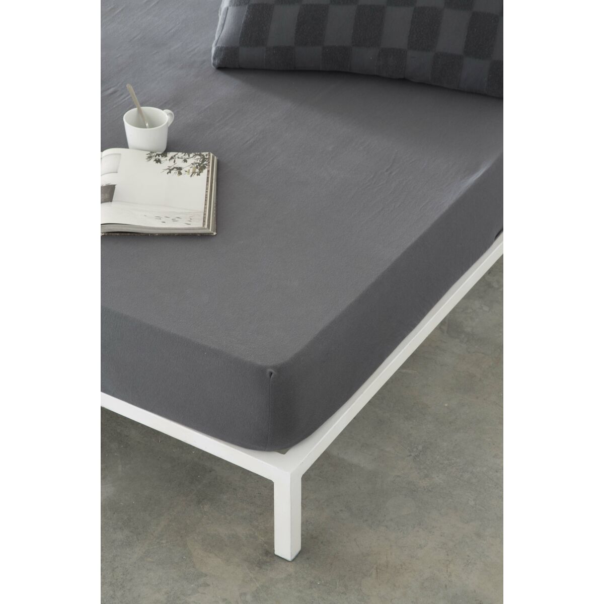 8445142476924 - Spannbetttuch ELBA Dunkelgrau 105 x 190 200 cm (Einzelmatratze) 8445142476924 - Spannbetttuch ELBA Dunkelgrau 105 x 190 200 cm (Einzelmatratze)