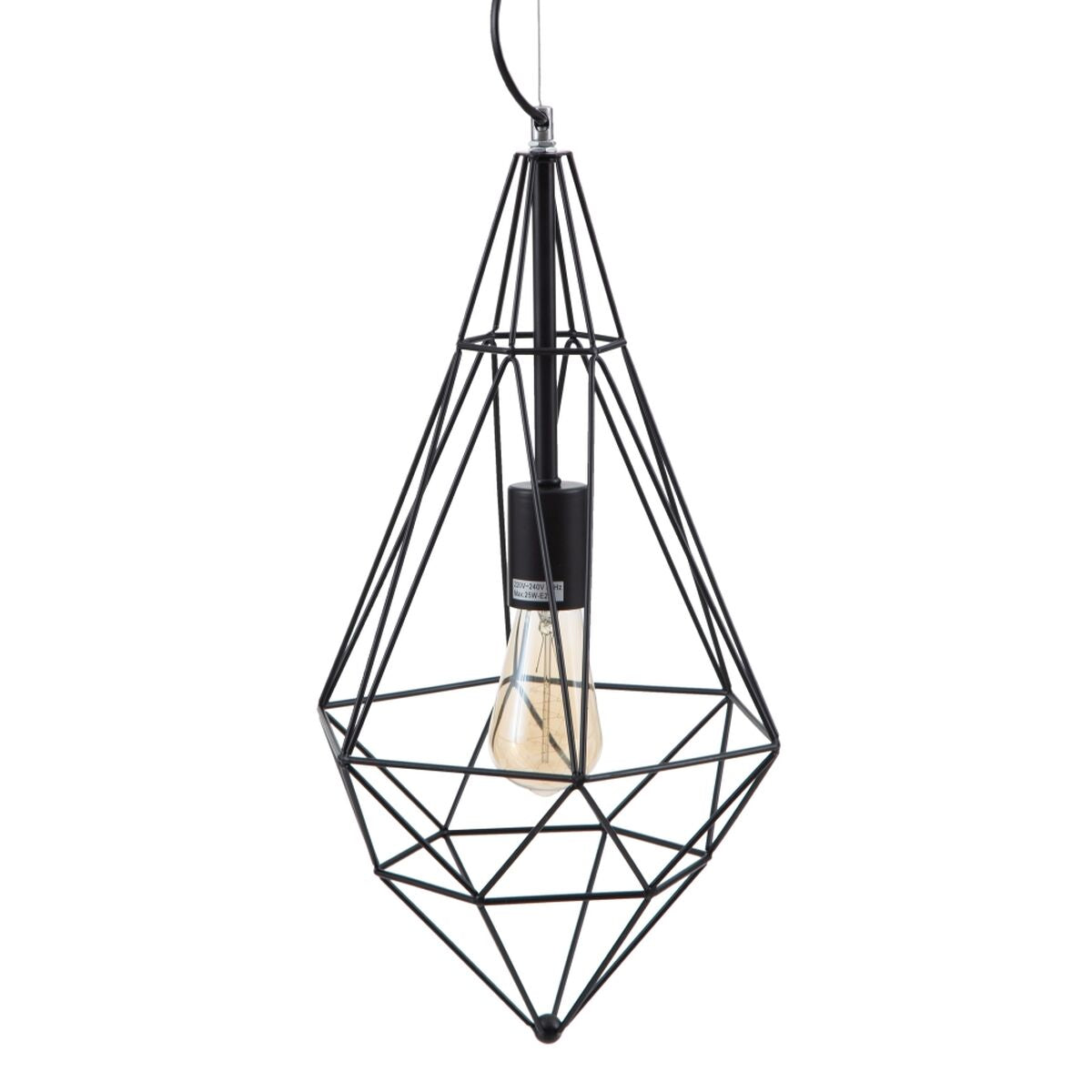 8445146007162 - Deckenlampe Schwarz Metall 26 x 26 x 46 cm 8445146007162 - Deckenlampe Schwarz Metall 26 x 26 x 46 cm