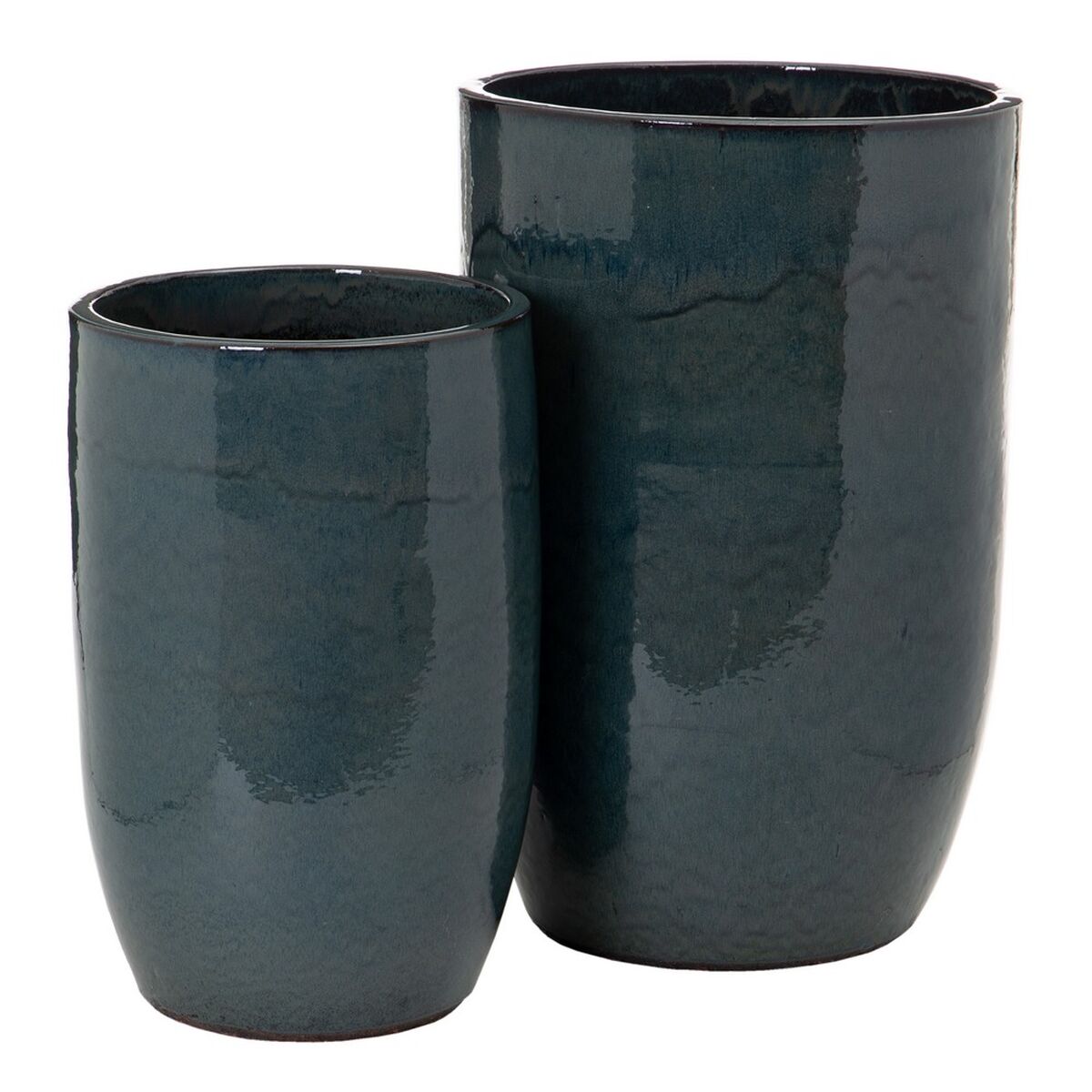 8445146012258 - Vase 52 x 52 x 80 cm aus Keramik Blau (2 Stück)