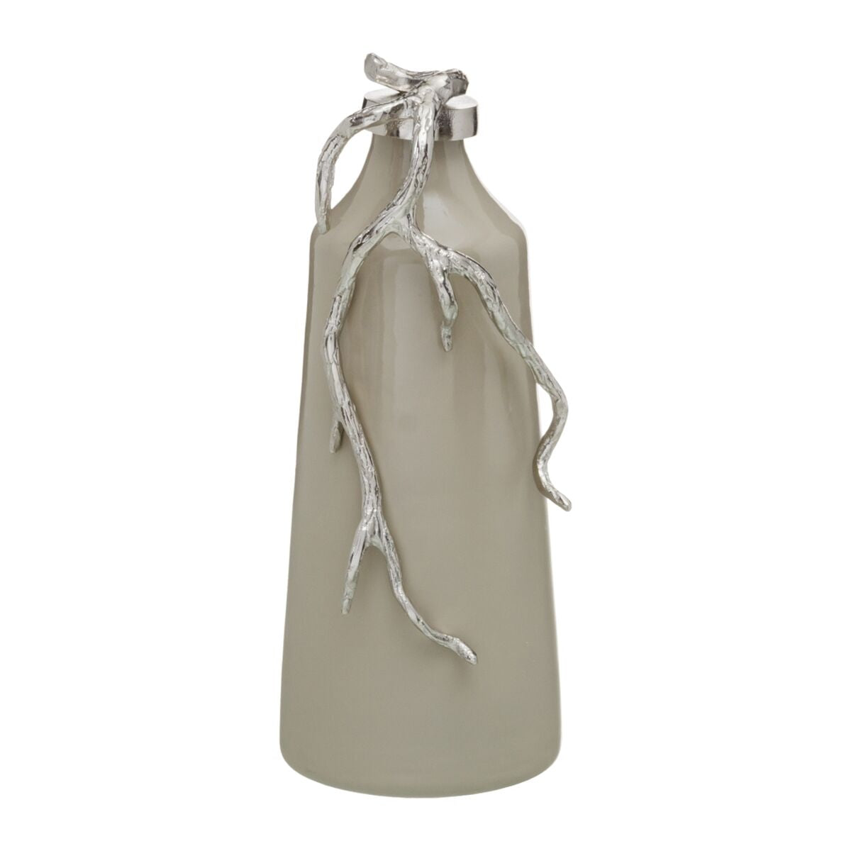 8445146077110 - Flasche Beige Silberfarben Aluminium Kristall 15 x 11 x 37 cm Deko