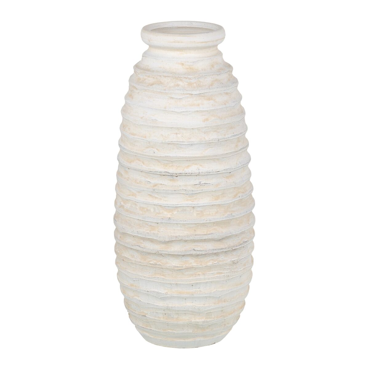 8445146083746 - Vase Creme aus Keramik 24 x 24 x 60 cm