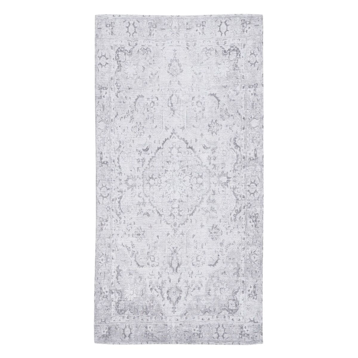 8445146084446 - Teppich 80 x 150 cm Grau Polyester Baumwolle