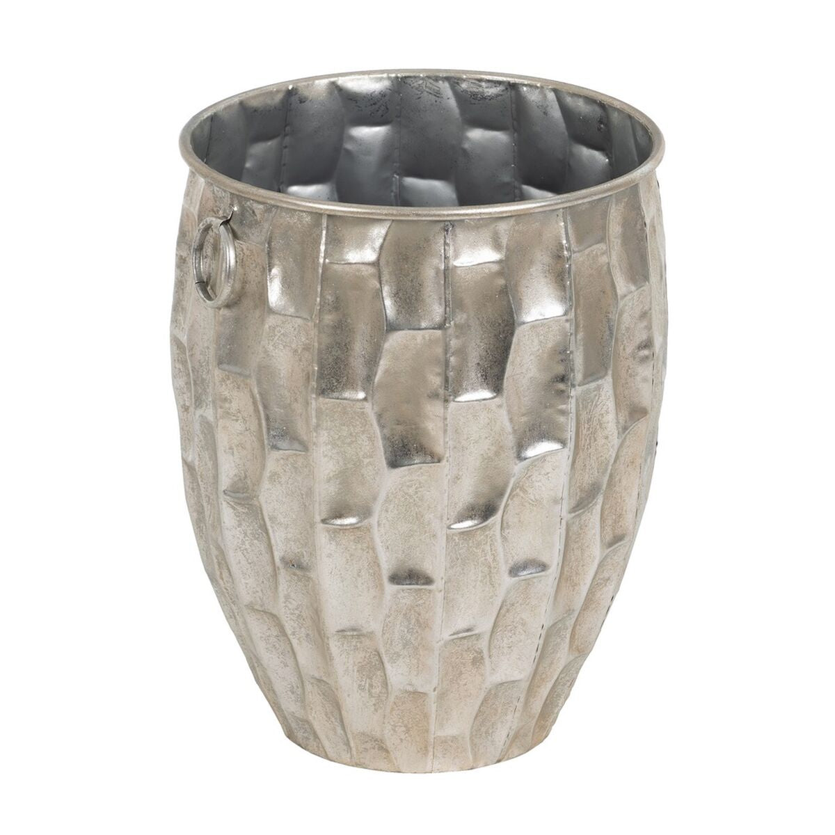 8445146091031 - Blumentopf Silberfarben Eisen 39 x 39 x 51 cm