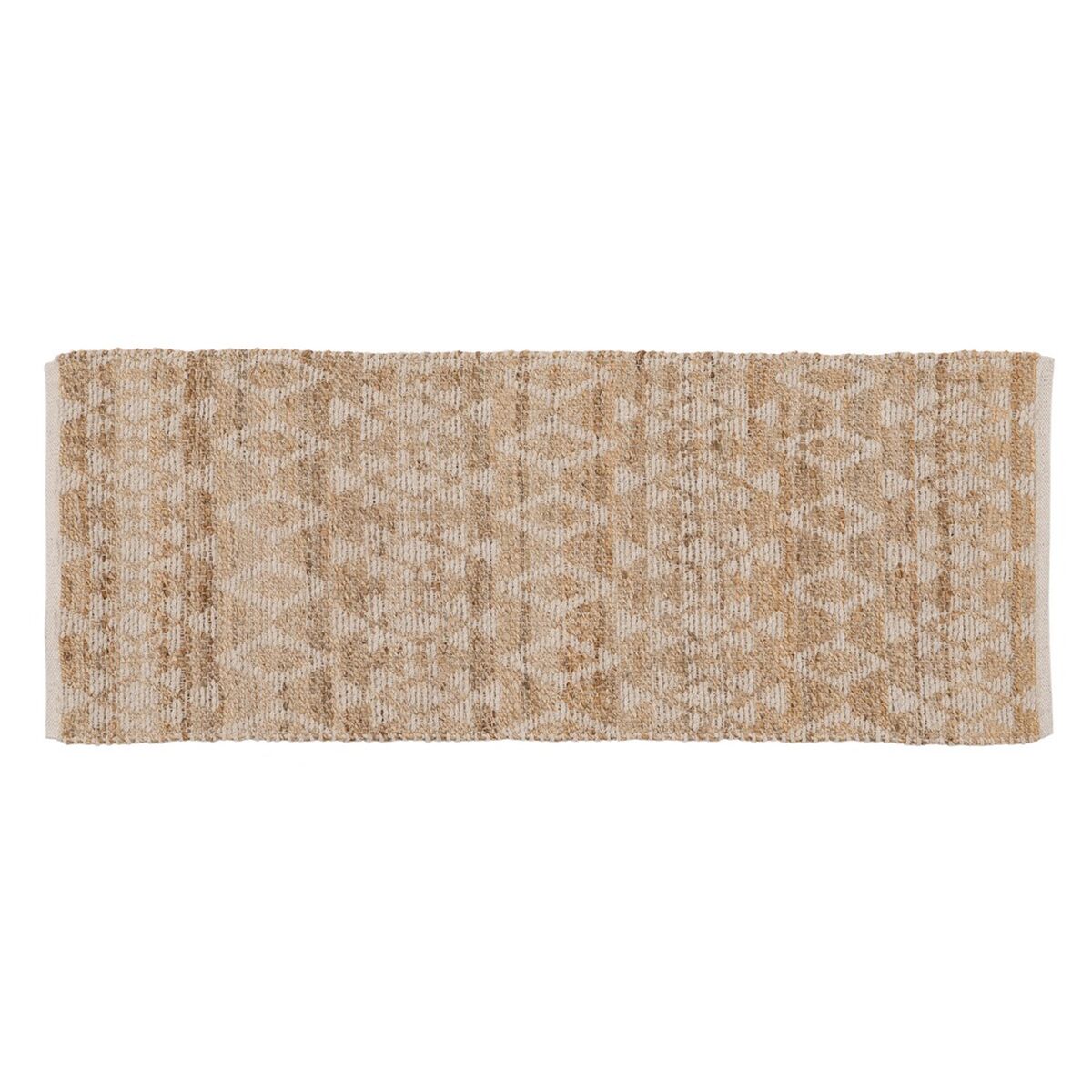 8445146093295 - Teppich Weiß natürlich 60 % Baumwolle Jute 170 x 70 cm