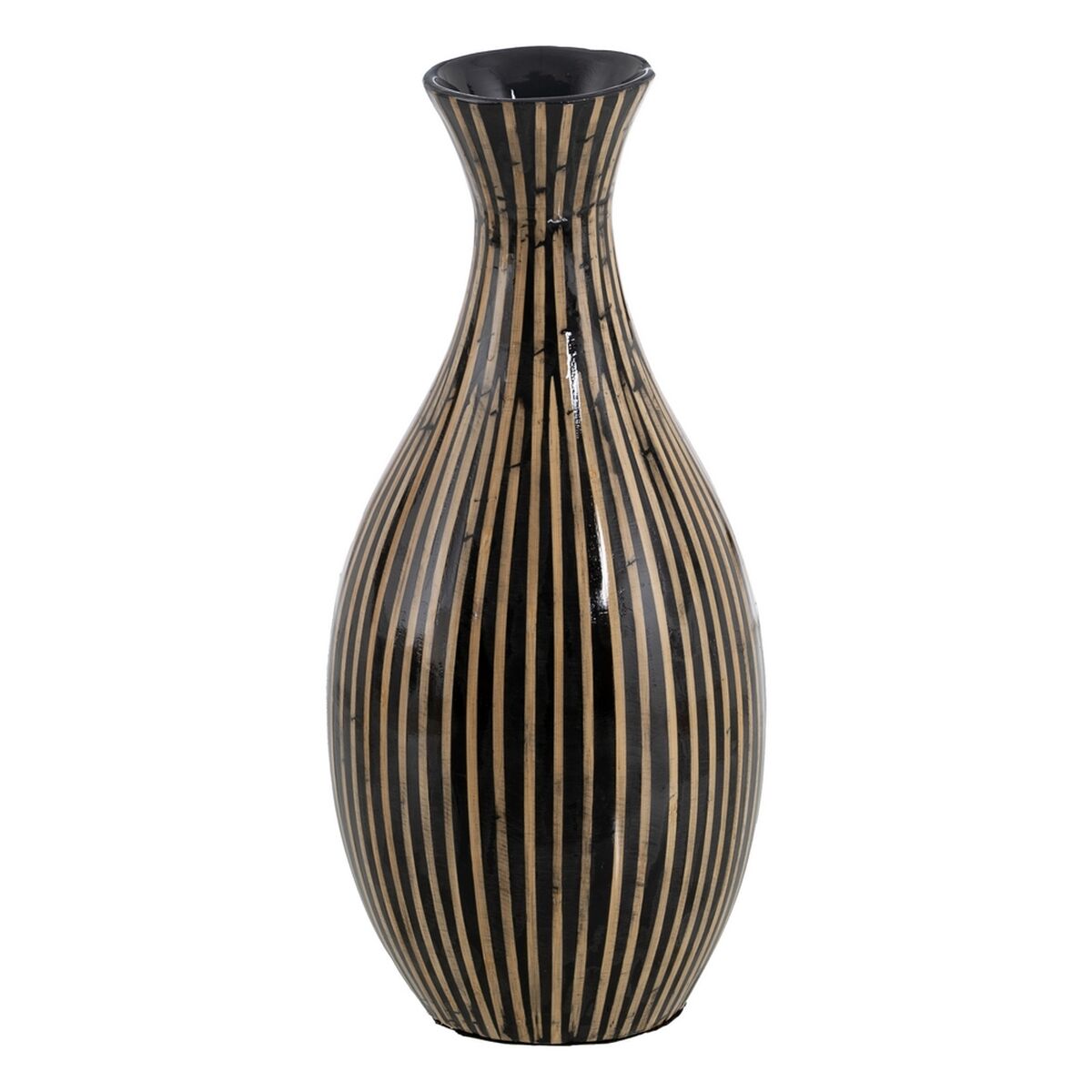 8445146096937 - Vase Schwarz Beige 20 x 20 x 45 cm