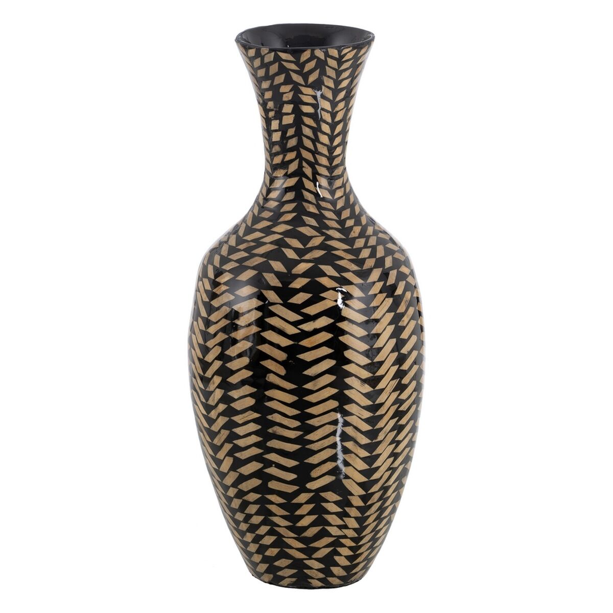 8445146096944 - Vase Schwarz Beige 25 x 25 x 59 cm