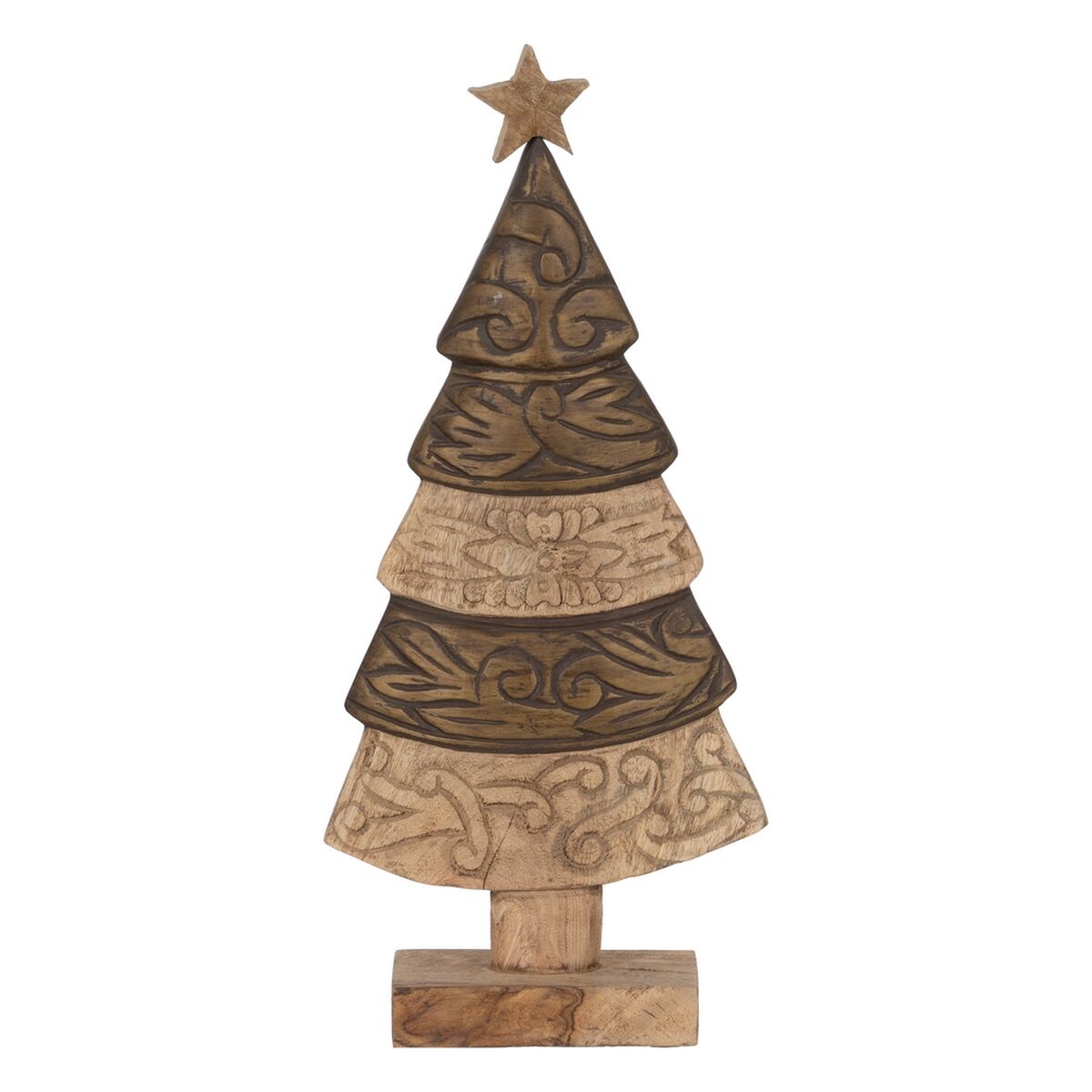 8445146097590 - Weihnachtsschmuck Braun Mango-Holz Weihnachtsbaum 235 x 9 x 50 cm