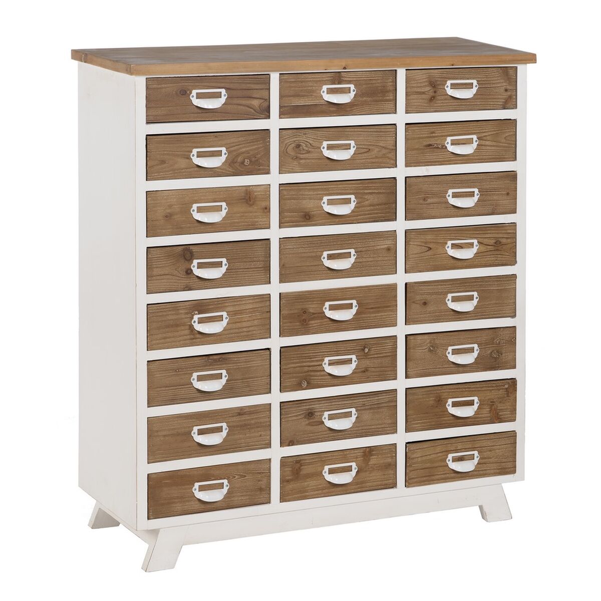 8445146105028 - Schubladenschrank Weiß Beige Eisen Tannenholz 94 x 35 x 108 cm 8445146105028 - Schubladenschrank Weiß Beige Eisen Tannenholz 94 x 35 x 108 cm
