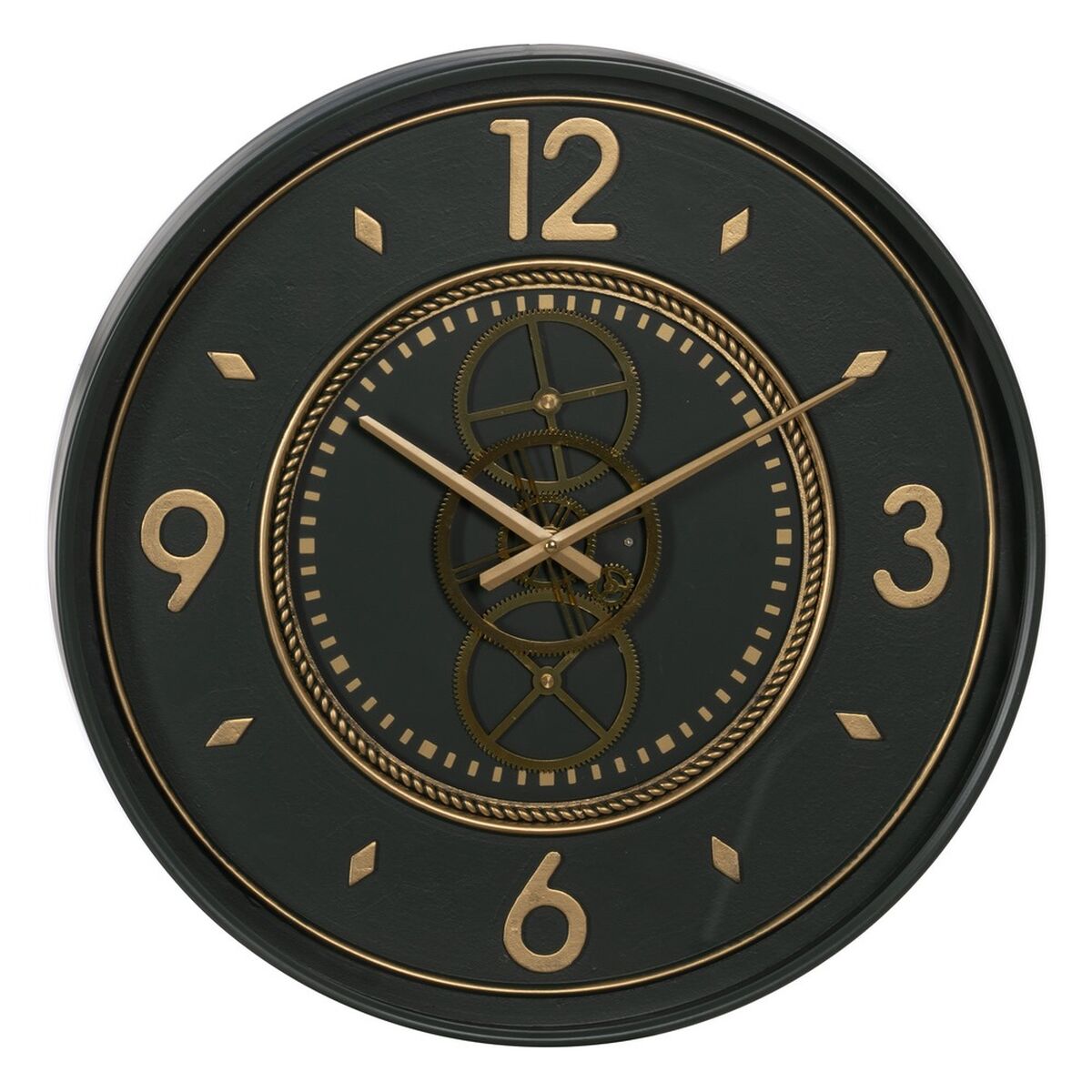 8445146105288 - Wall Clock Green Golden Iron 55 x 85 x 55 cm