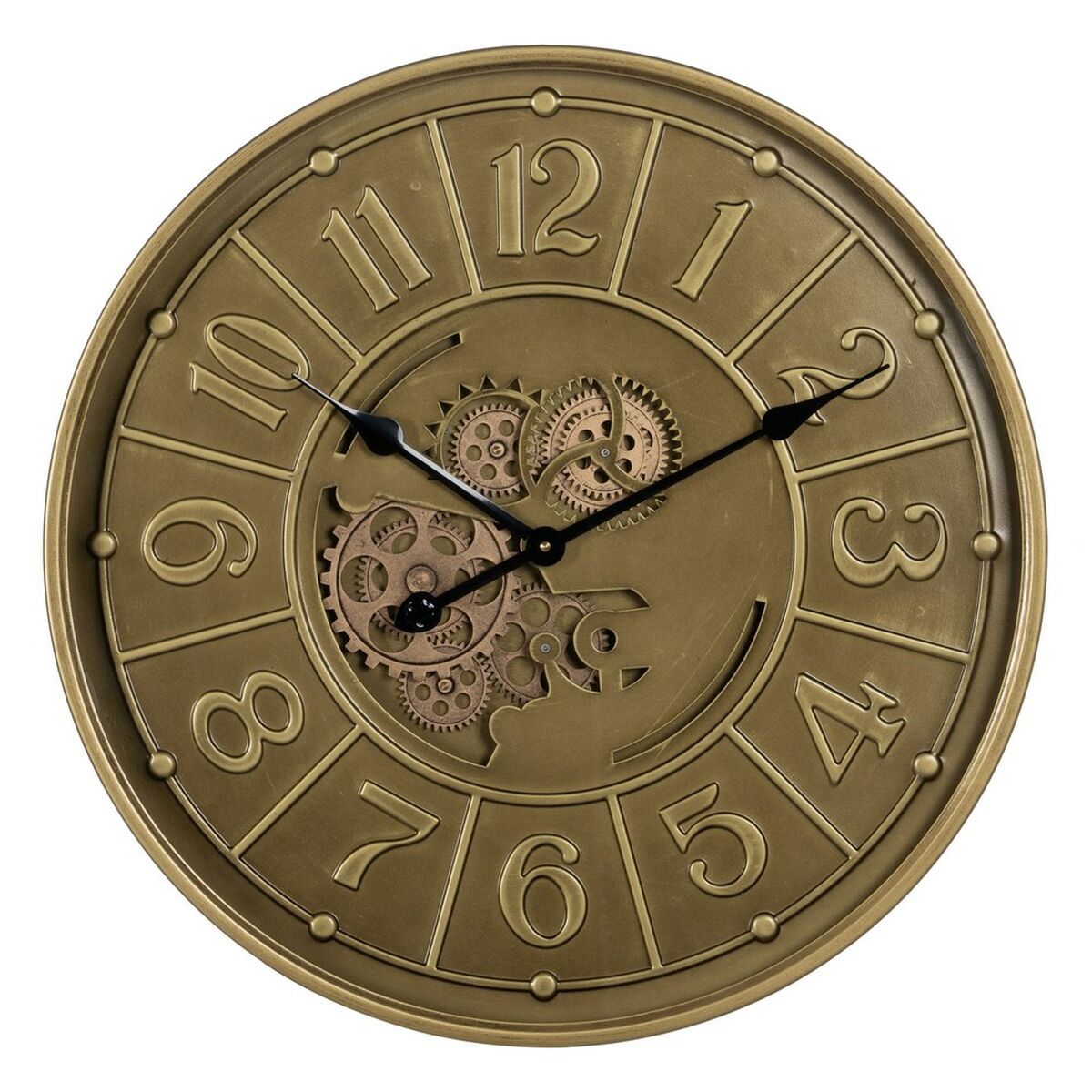 8445146105301 - Wall Clock Golden Iron 60 x 8 x 60 cm