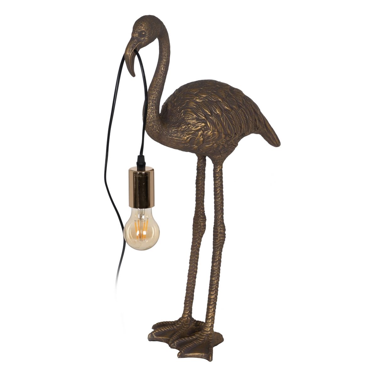 8445146106766 - Tischlampe Flamingo Gold Polyesterharz 40 W 220-240 V 37 x 19 x 59 cm