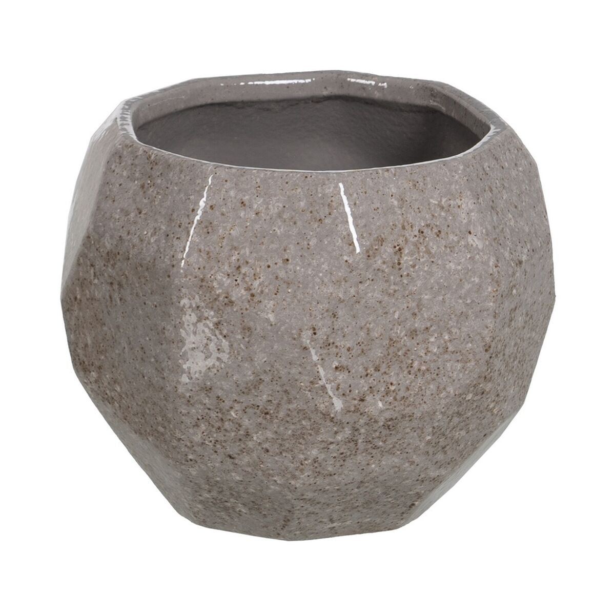 8445146124050 - Blumentopf Grau aus Keramik 25 x 25 x 20 cm 8445146124050 - Blumentopf Grau aus Keramik 25 x 25 x 20 cm