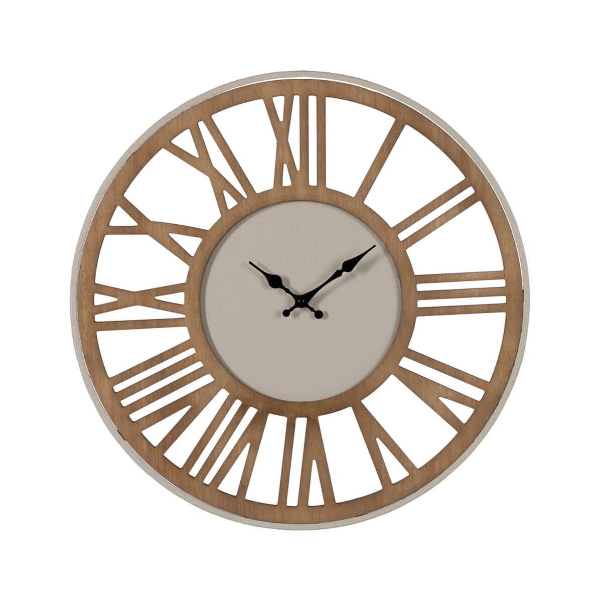 8445146126764 - Wanduhr natürlich Eisen Holz MDF 575 x 4 x 575 cm