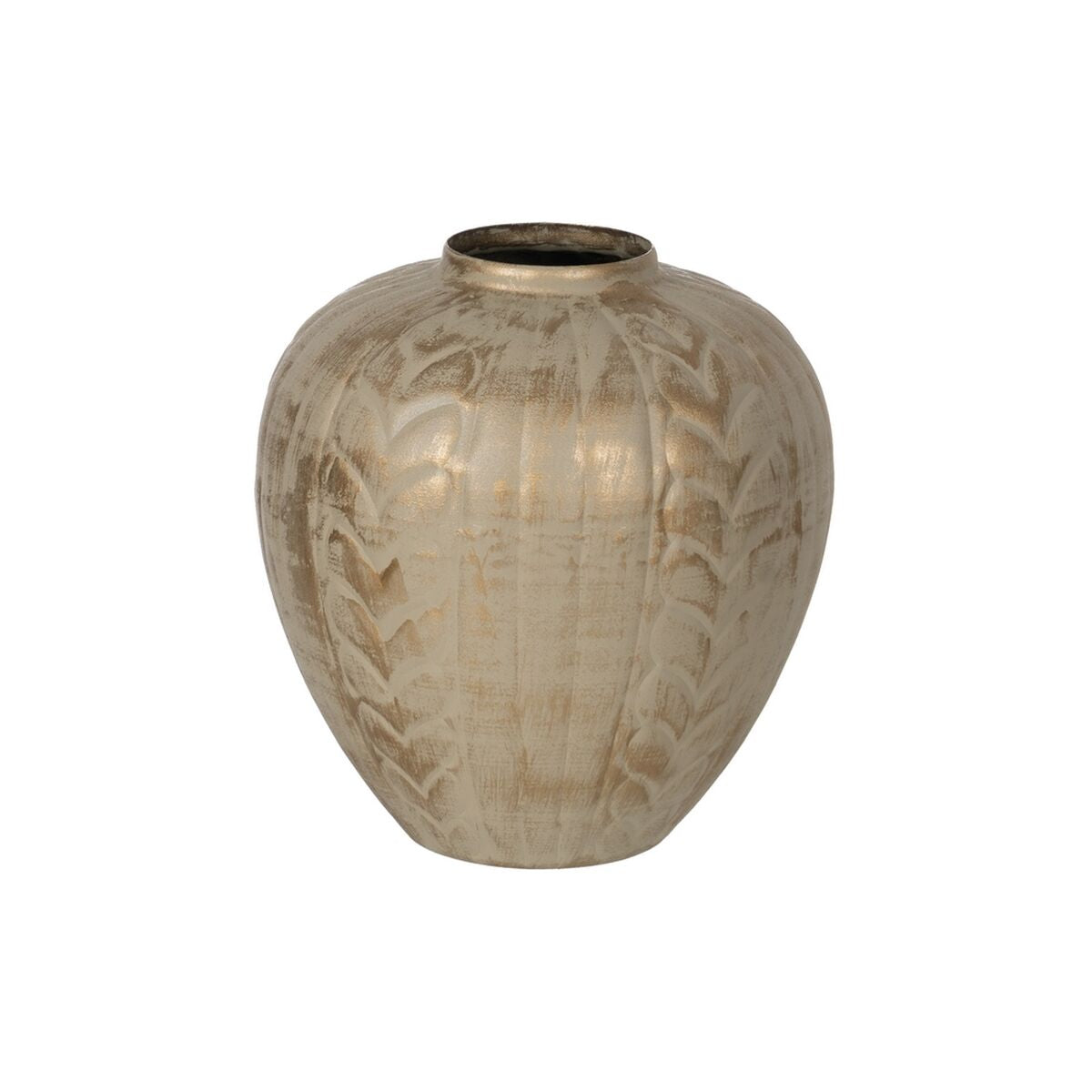 8445146130785 - Vase Beige Gold Eisen 25 x 25 x 33 cm