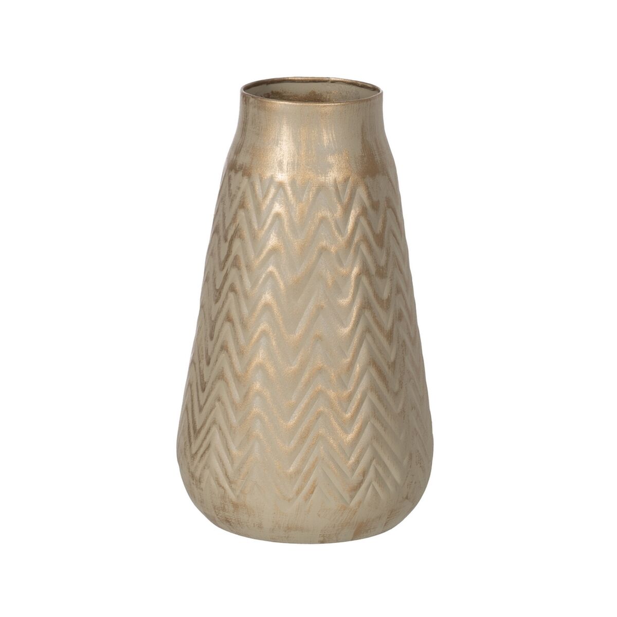 8445146130808 - Vase Beige Gold Eisen 21 x 21 x 34 cm