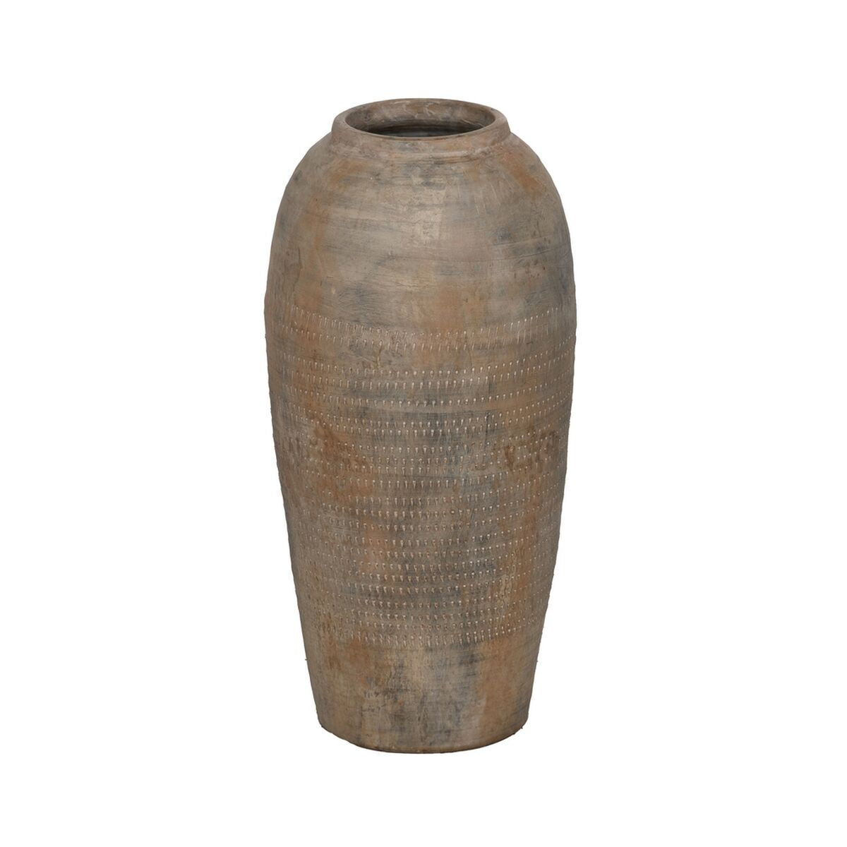 8445146134233 - Vase Grau aus Keramik 24 x 24 x 49 cm