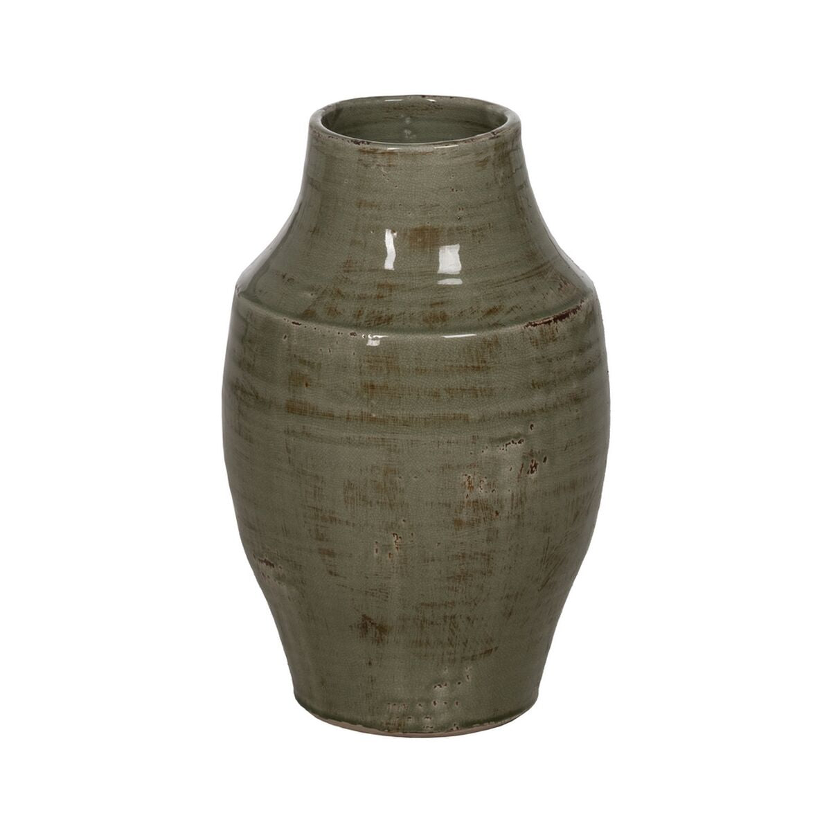 8445146134318 - Vase grün aus Keramik 265 x 265 x 41 cm