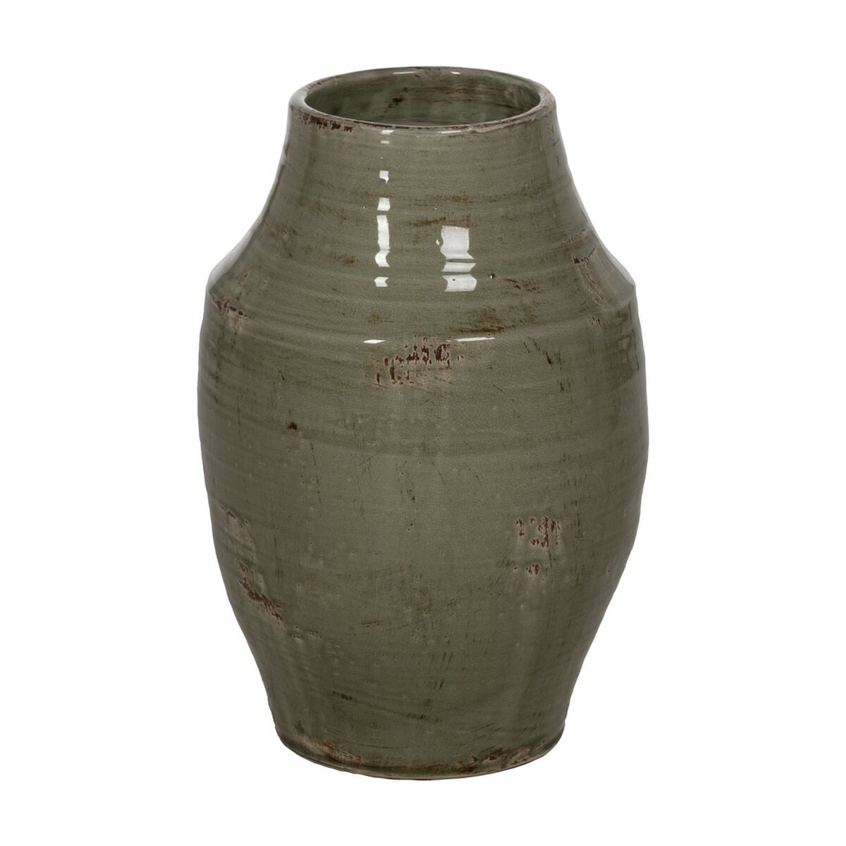 8445146134325 - Vase grün aus Keramik 33 x 33 x 47 cm