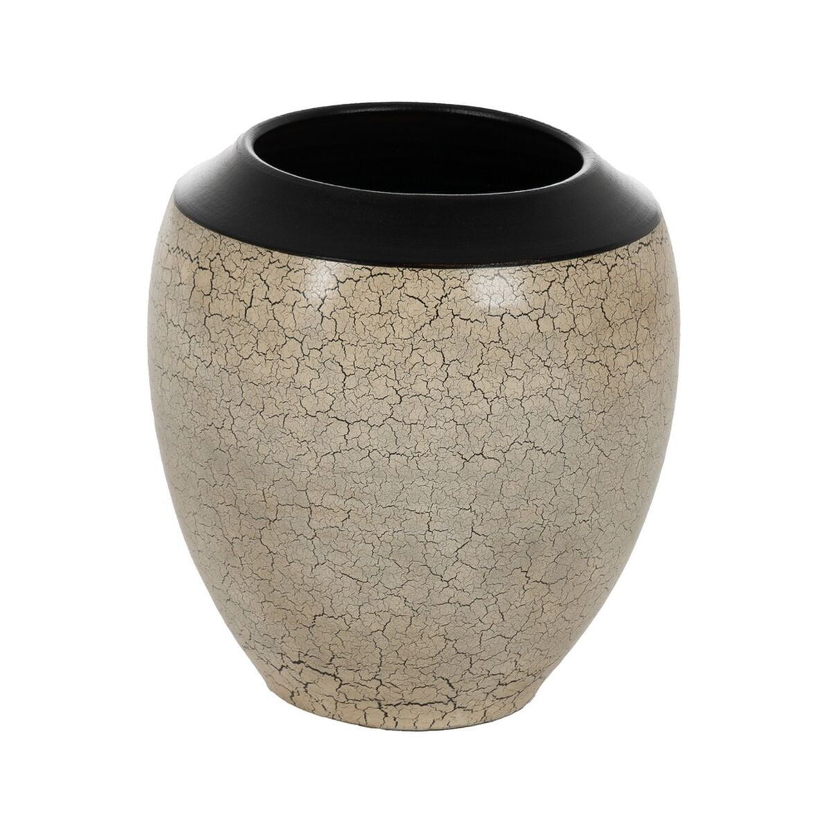 8445146143648 - Vase Schwarz Creme aus Keramik 35 x 35 x 34 cm