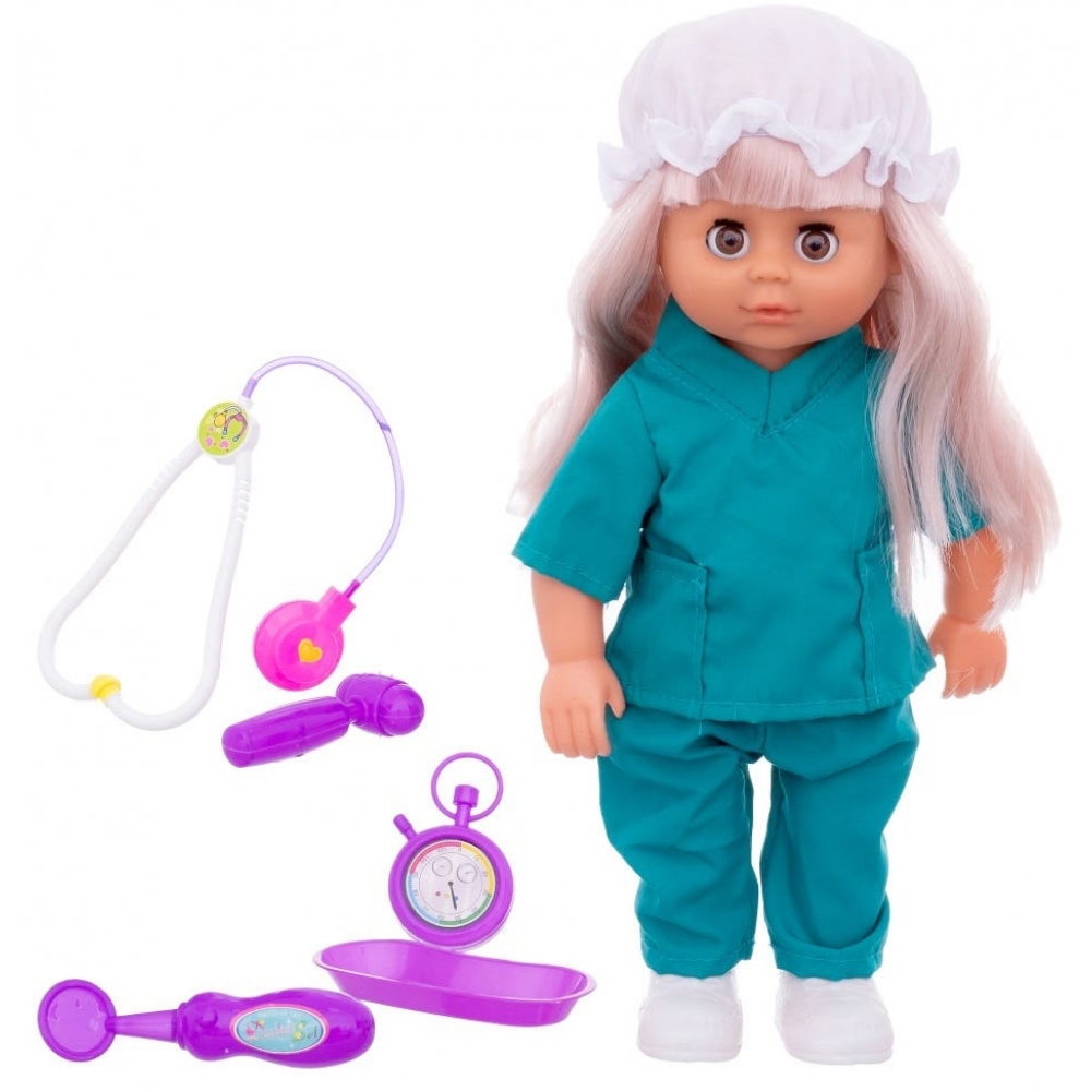8445147003828 - Doktor-Puppe 12 Geräusche mit Zubehör Bonnie 31 cm