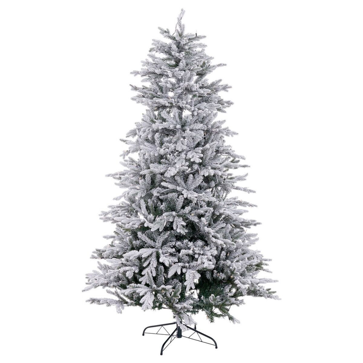 8445147207967 - Weihnachtsbaum Weiß grün PVC Metall Polyäthylen Verschneit 180 cm