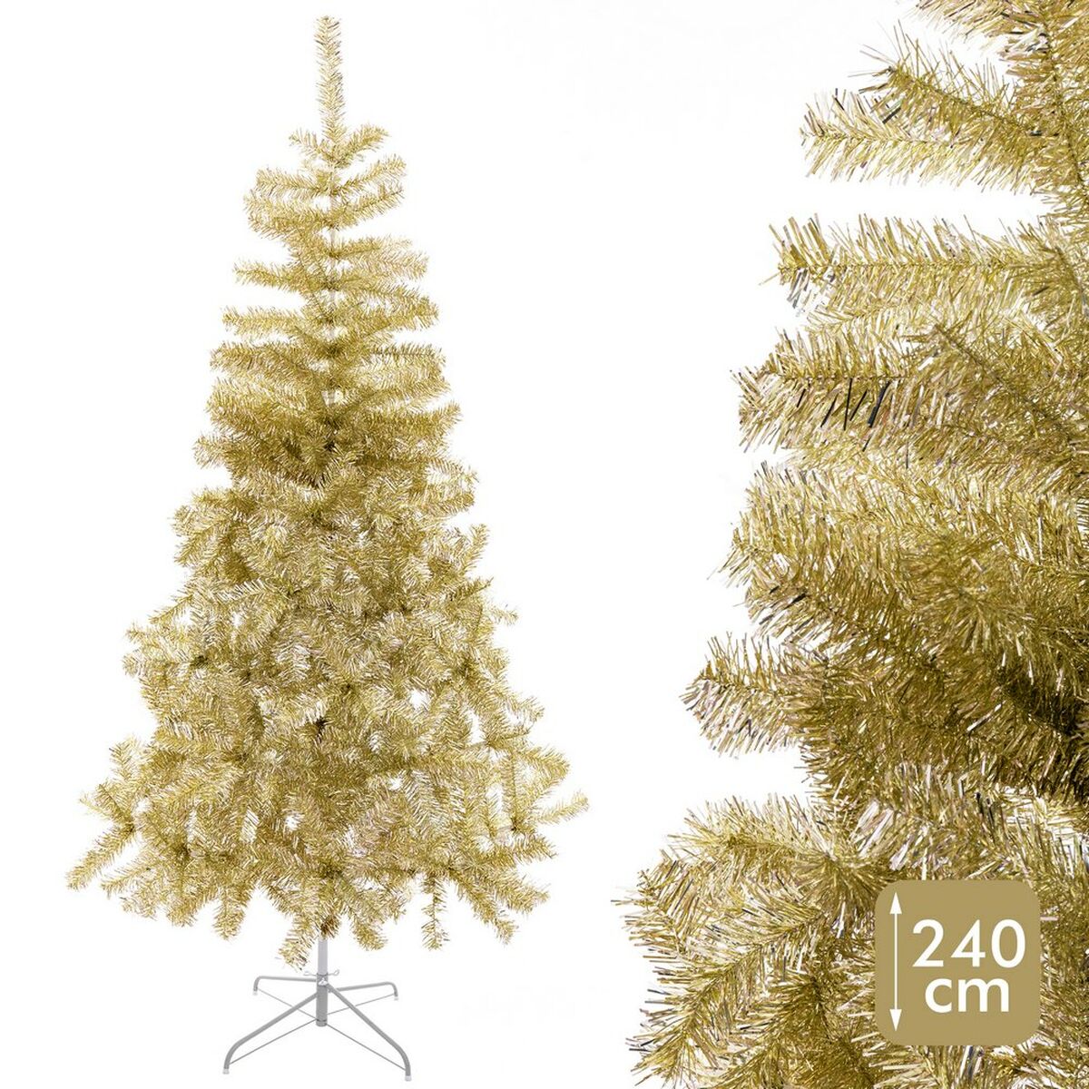 8445147215917 - Weihnachtsbaum Gold Metall Kunststoff 240 cm