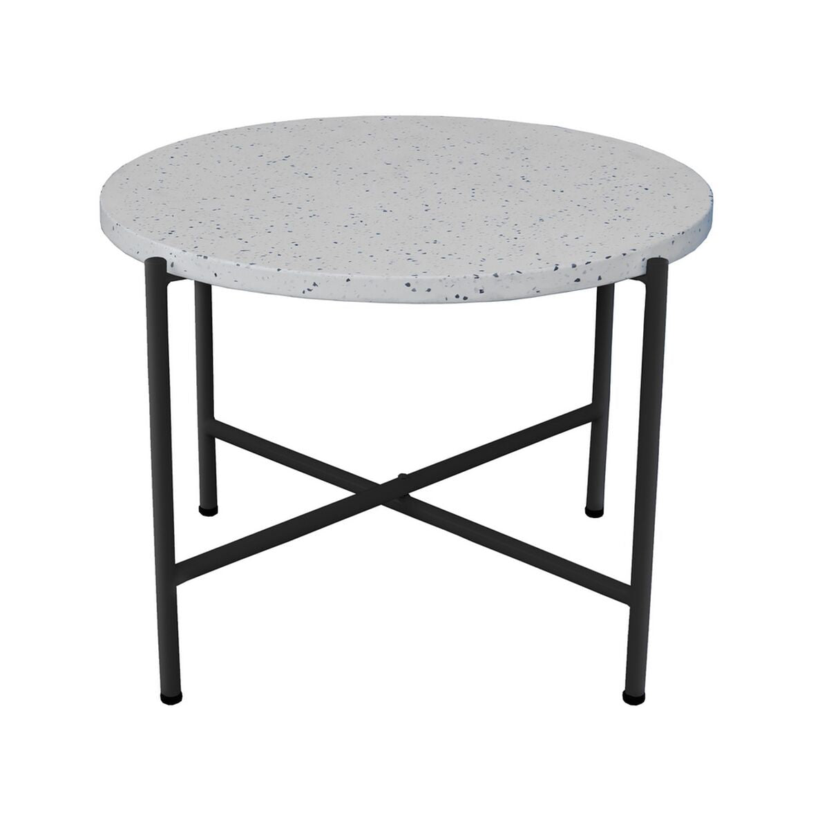 8445147333857 - Beistelltisch Terrazzo Schwarz 60 x 60 x 45 cm