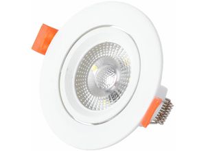 8445152155468 - Greenice - LED-Rundstrahler Downlight 7W 600Lm 6000ºK 38º 40000H [HO-IN-DL7W-CW] - kaltes Weiß