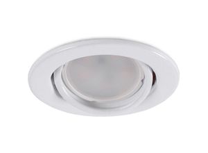 8445152196034 - Greenice - Ring Downlight Runden Kippbar Vepa Stahl 90mm - Weiß (LL-20-1110-14)