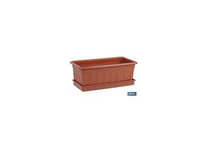 8445187329209 - Cofan - Brauner Blumentopf Orangenblüte Modell 60x22x15+Platte 60x22cm