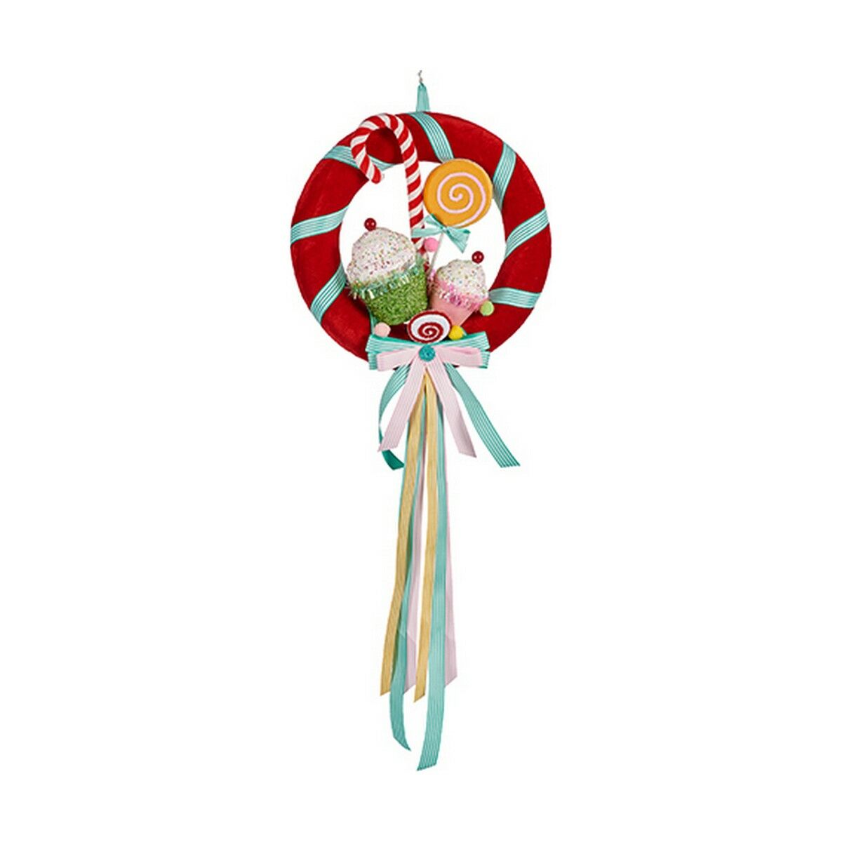 8445226790229 - Weihnachtskranz 64814936 Bunt Synthetisch 40 x 12 x 42 cm