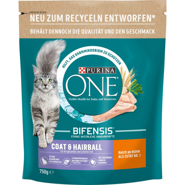 8445290067227 - Katzen-Trockenfutter Coat & Hairball reich an Huhn und Vollkorn-Getreide 7500 g 8445290067227 750 Gramm