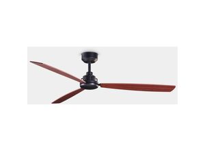 8445386089577 - 3 Blade 132cm Large Ceiling Fan Metallic Black Mahogany 3 Flügel 132cm großer Deckenventilator Metallic Schwarz Mahagoni