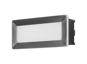 8445386479545 - Forlight RECT LED-Außenwandeinbauleuchte Edelstahl Opal Warmweiß 3000K IP65