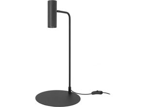 8445386487496 - Meds Schwarz minimalistische Metalltischlampe für GU10 -Glühbirne mit orientierbarem Desktop -Kopf - Forlight