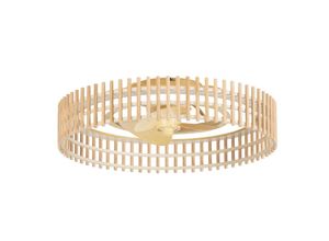 8445386682167 - Bambu LED-Deckenventilator Holzimitat sandgestrahlt Tw 2700-6000K IP44 - Forlight