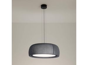 8445386683041 - LED-Hängelampe Gong grau 3000 K Ø 612 cm Stoff