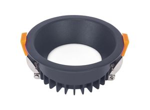 8445386721026 - Forlight - Rundes Jet-Downlight mit warmweißem Licht 3000K in Schwarz ø 120mm