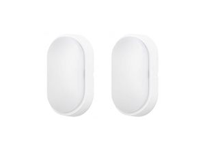 8445386730929 - MOO (2uds) Aplique de Pared Exterior LED IP54 de Color Blanco con Temperatura Regulable 3000-4000-6000K Color Blanco