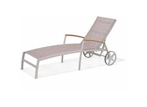 8445401000334 - - Gartenliege Multipositionen Imperia Holz und Aluminium 18040x7760x10290 cm Beige