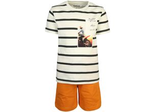 8445445199285 - - T-Shirt STRIPES 2-teilig in orange Gr92