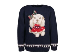 8445445365765 - - Strickpullover FESTIVE DOG in dark navy Gr86