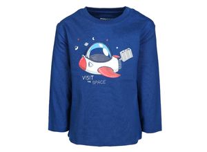 8445445902021 - - Langarm-Shirt VISIT THE SPACE in blau Gr92