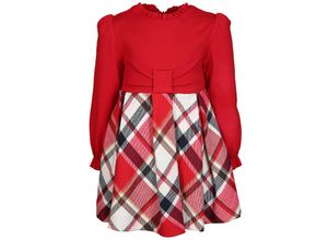 8445445924818 - - Langarm-Kleid WINTER CHECK in rot Gr86