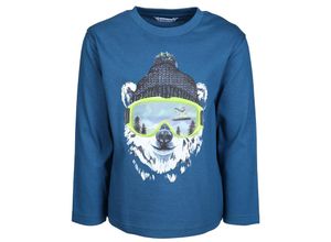 8445445936934 - - Langarm-Shirt BEAR GOGGLES in atlantik Gr98