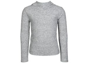 8445445987271 - - Rippstrick-Pullover CUT OUT in grau melange Gr140