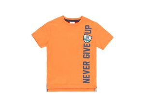 8445470392774 - - T-Shirt NEVER GIVE UP in orange Gr128