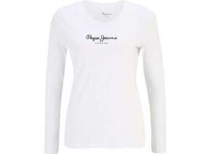 8445512331846 - Langarmshirt Rundhals Logo-Print für Damen weiß L