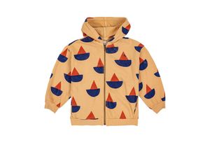 8445782025780 - Bobo Choses - Kapuzensweatjacke SAIL BOAT ALL OVER in curry Gr140 146