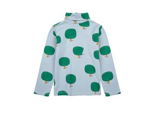 8445782101460 - Bobo Choses - Rollkragenpullover GREEN TREES in hellblau Gr104 110